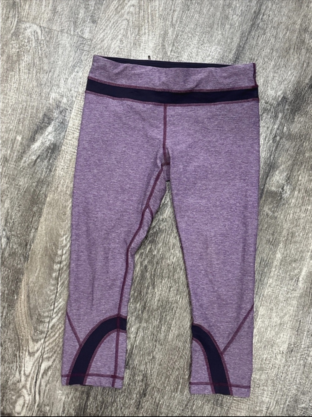 lululemon athletica Purple Capri Leggings with Dark Trim